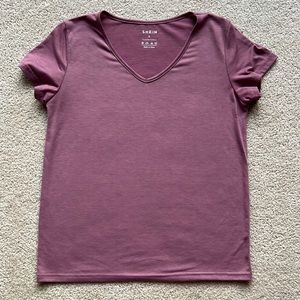 Shein Mauve V-Neck Shirt